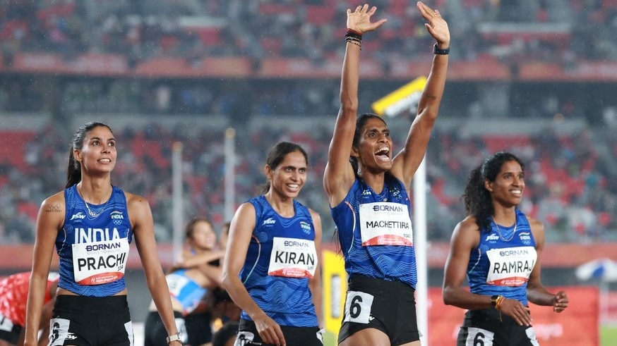 Indian women's relay team clinches athletics gold at Asian Games 2026