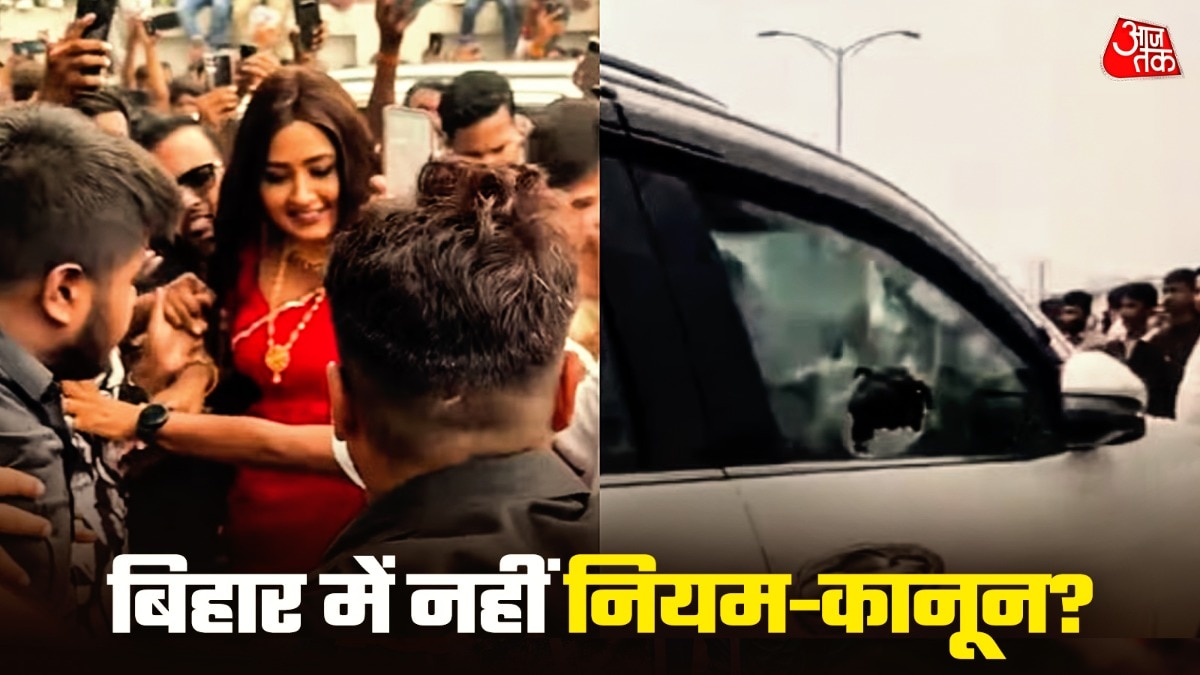 Actress Kajal Raghwani's car damaged in unruly crowd at Bihar Sharif event