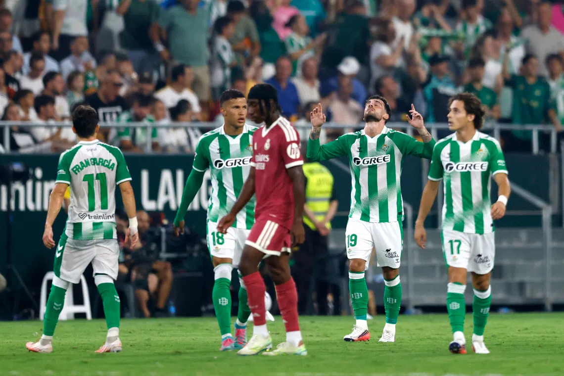 Betis stuns Real Madrid with late goal, denies Mbappe penalty