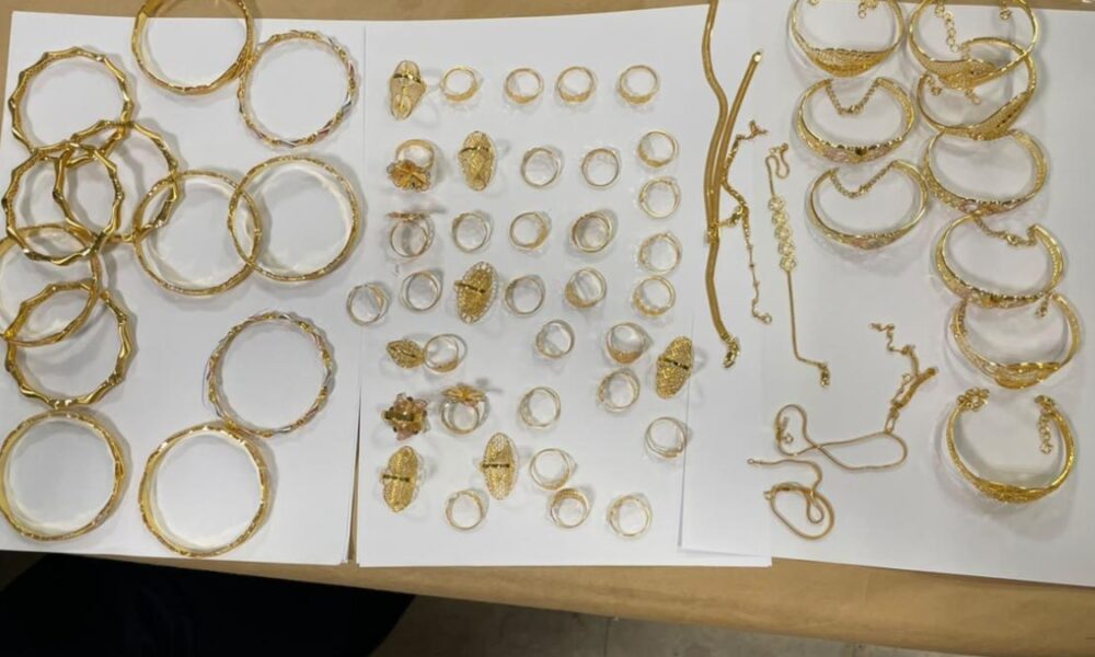 Man held at airport over alleged gold jewellery smuggling attempt