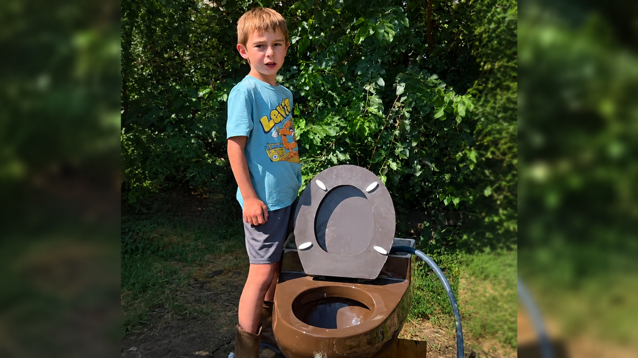 Young American's Toilet Engineering Passion Builds Unlikely Backyard Fixture