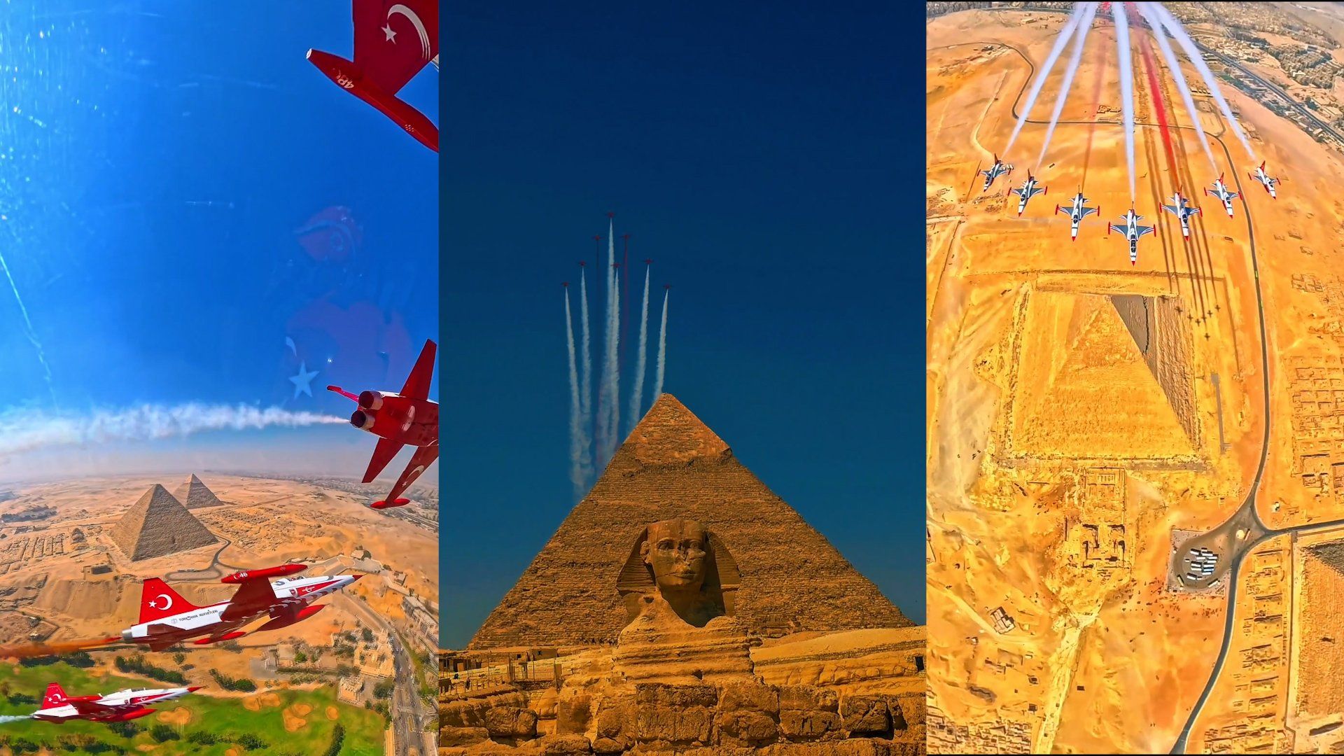Turkish Air Force aerobatic team stages dramatic Giza flyover