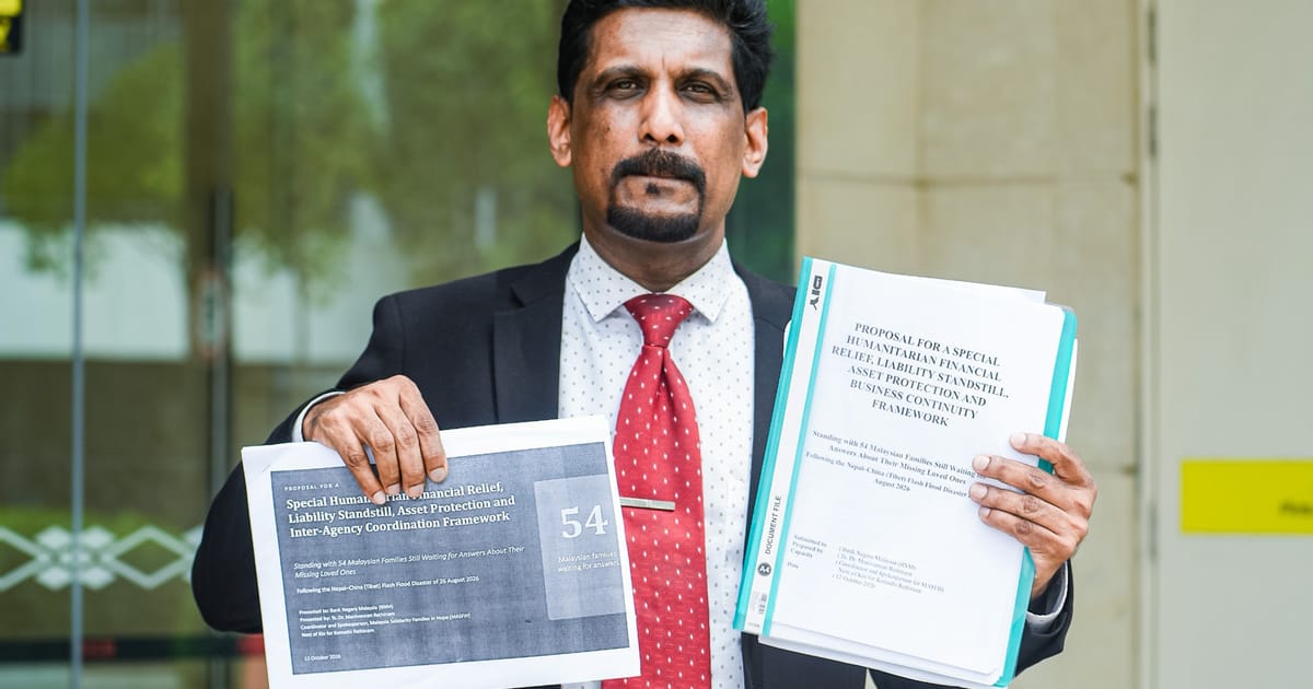 Financial institutions agree debt relief plan for families of 54 missing Malaysians