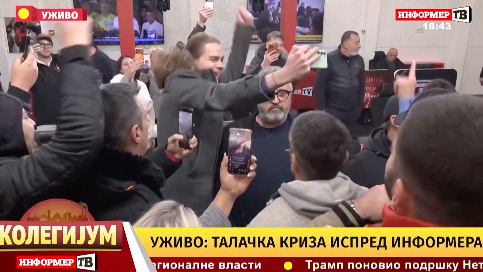 Protesters storm Serbian TV station as pro-government media faces scrutiny