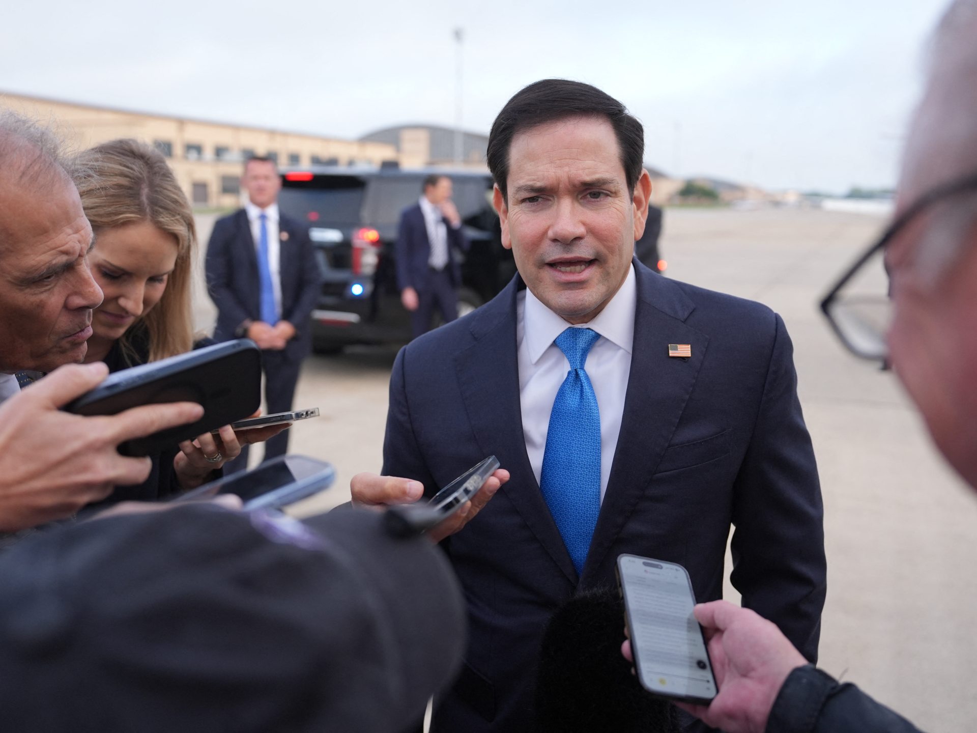 Rubio denies connection between bomber withdrawal and UK incident