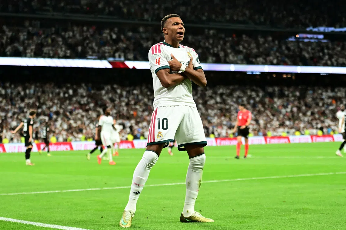Mbappe's hat-trick propels Real Madrid to convincing home victory