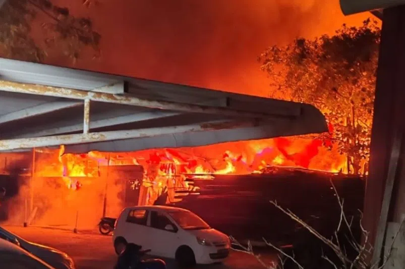 Major fire hits Penang clan jetties as water pressure hampers response