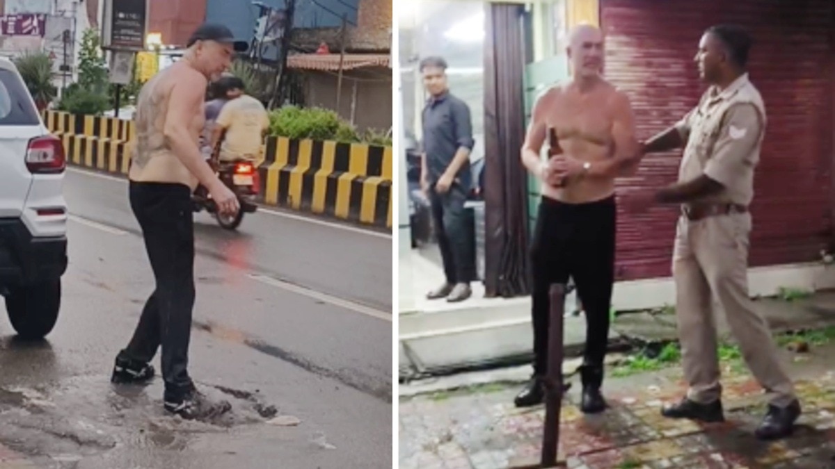 बरेली: नशे में विदेशी युवक ने सड़क पर किया उपद्रव, पुलिस से झड़प