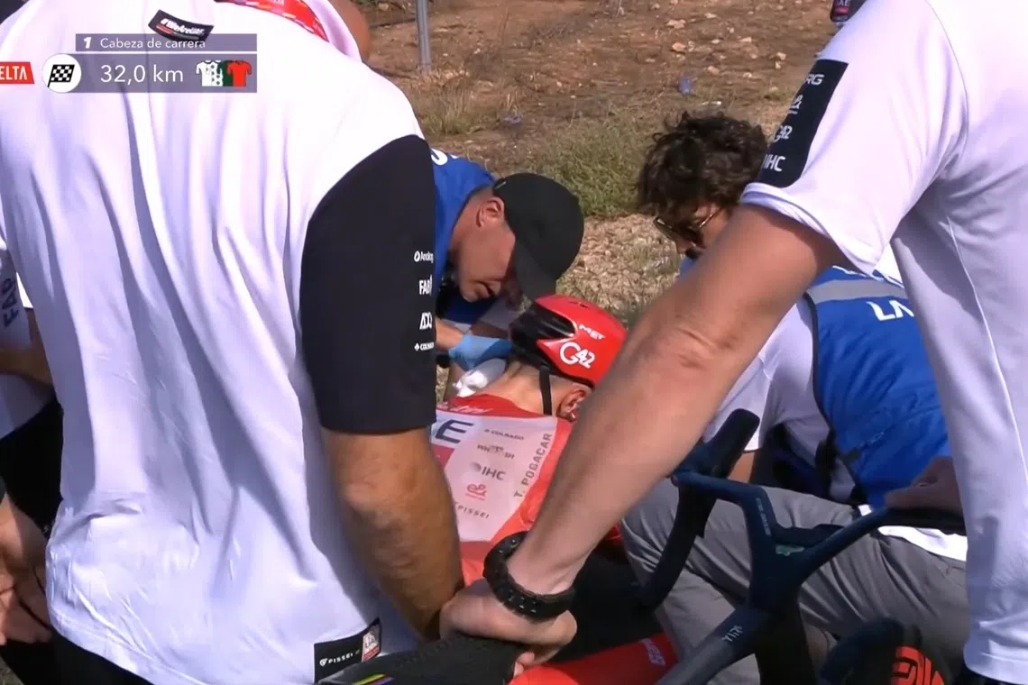 Pogacar withdraws from Vuelta after stage eight crash