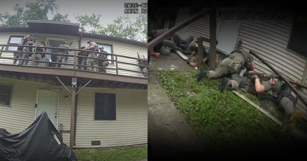 Wooden deck collapse injures seven US police officers during arrest operation