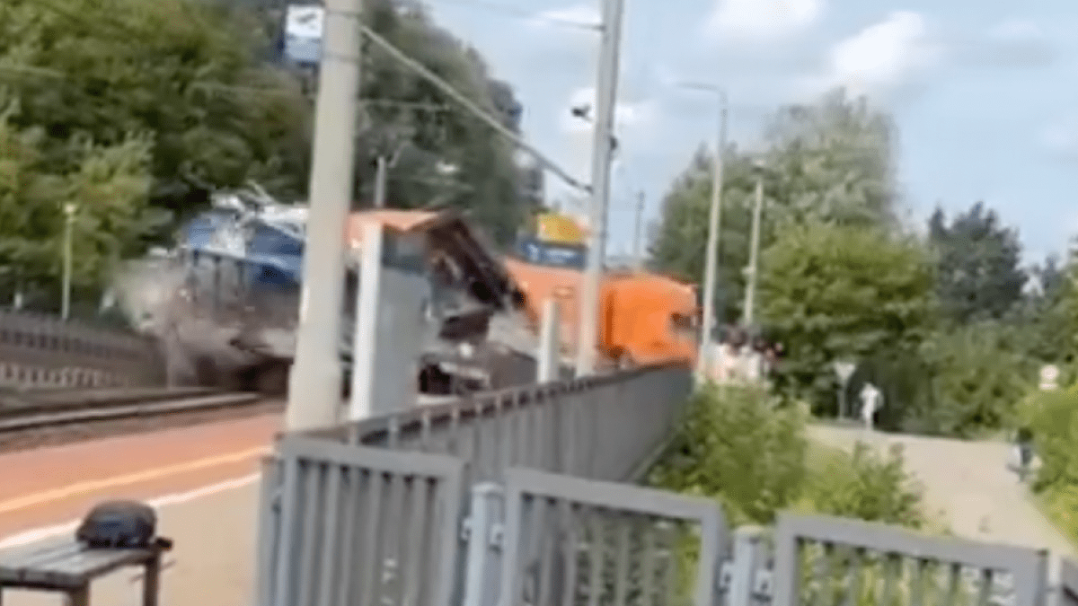 Train collides with truck at Polish railway crossing in Gdansk
