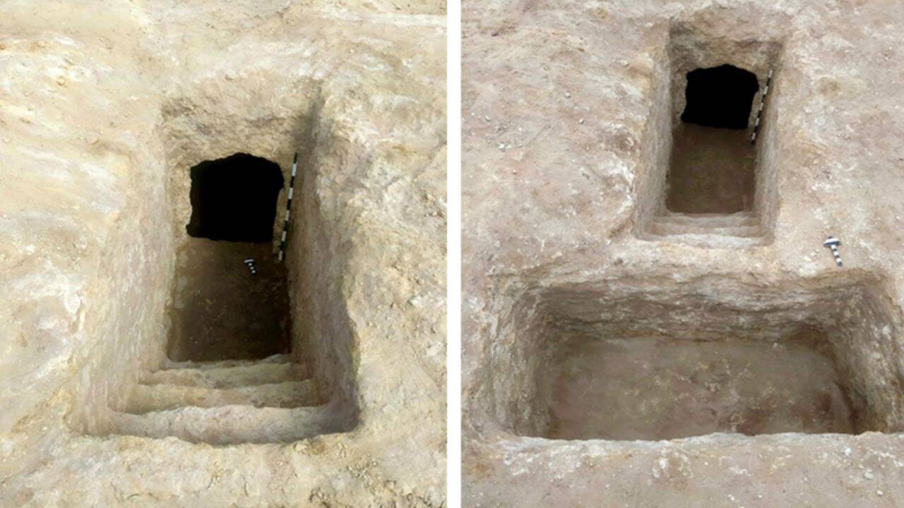 Egyptian archaeologists unearth rare rock-cut tombs in Nile Delta