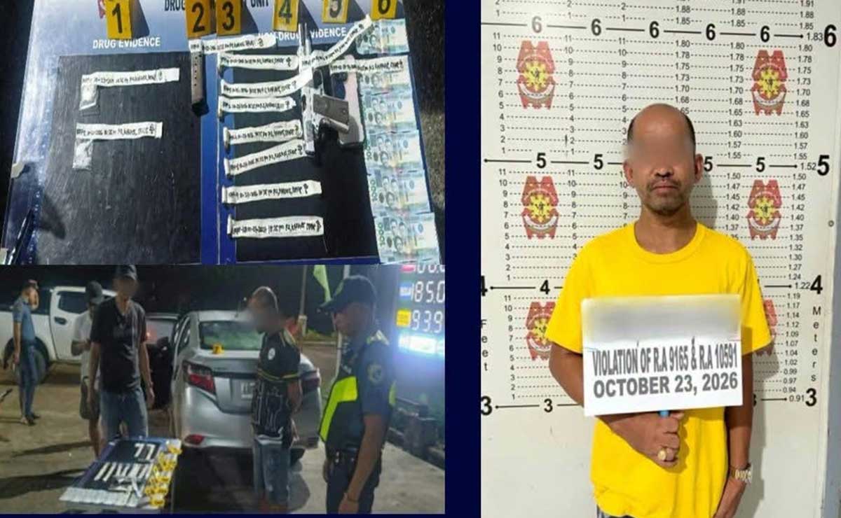 Pulis arestong drug suspect, kumfiska ng P68,000 shabu sa Agusan del Sur