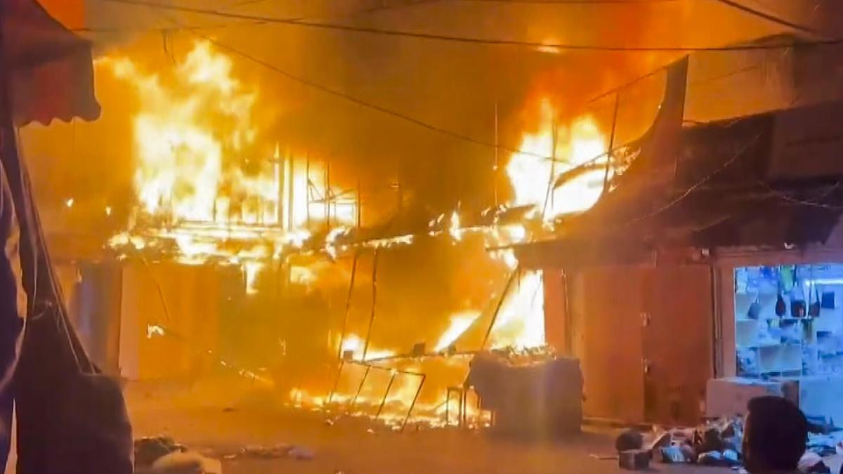 Major fire destroys 40 shops near Jammu Railway Station