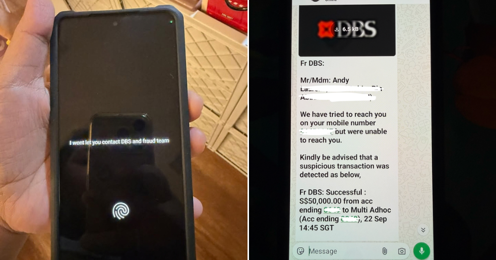 Singapore man's phone hijacked after suspicious S$50,000 transaction alert