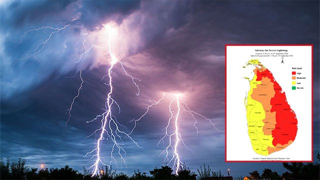 Weather authorities issue severe lightning warning across Sri Lanka