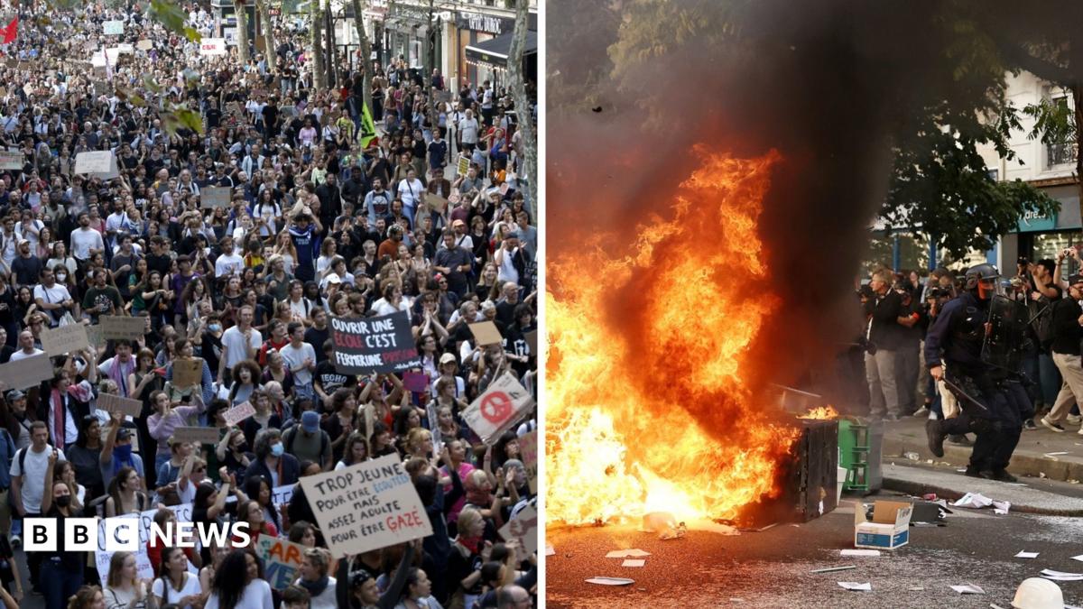 French riot police deploy tear gas as student protests sweep nation