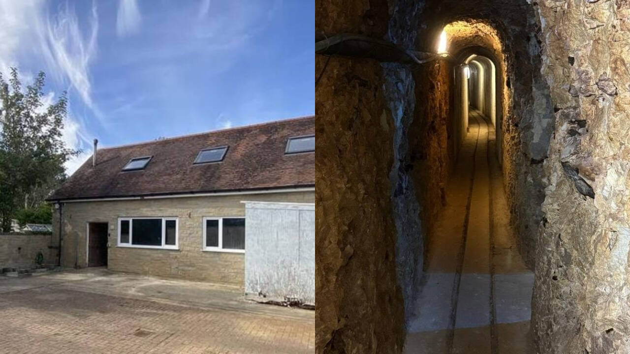 British engineer's subterranean mansion with four-level tunnels hits auction block