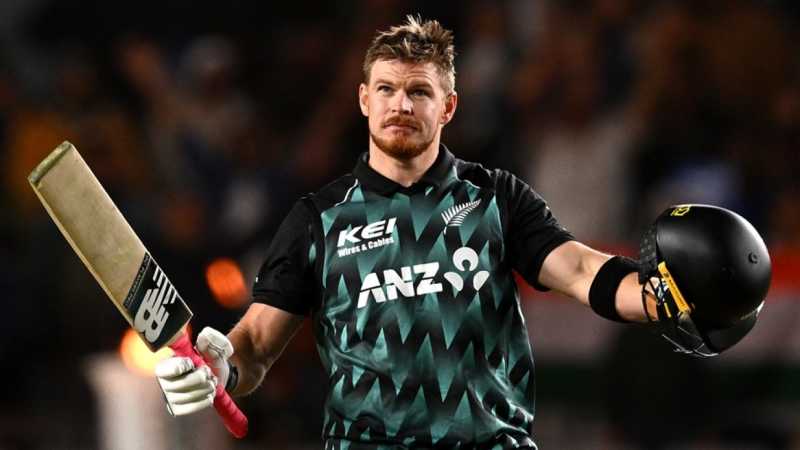 Phillips century powers New Zealand to record T20 total against India