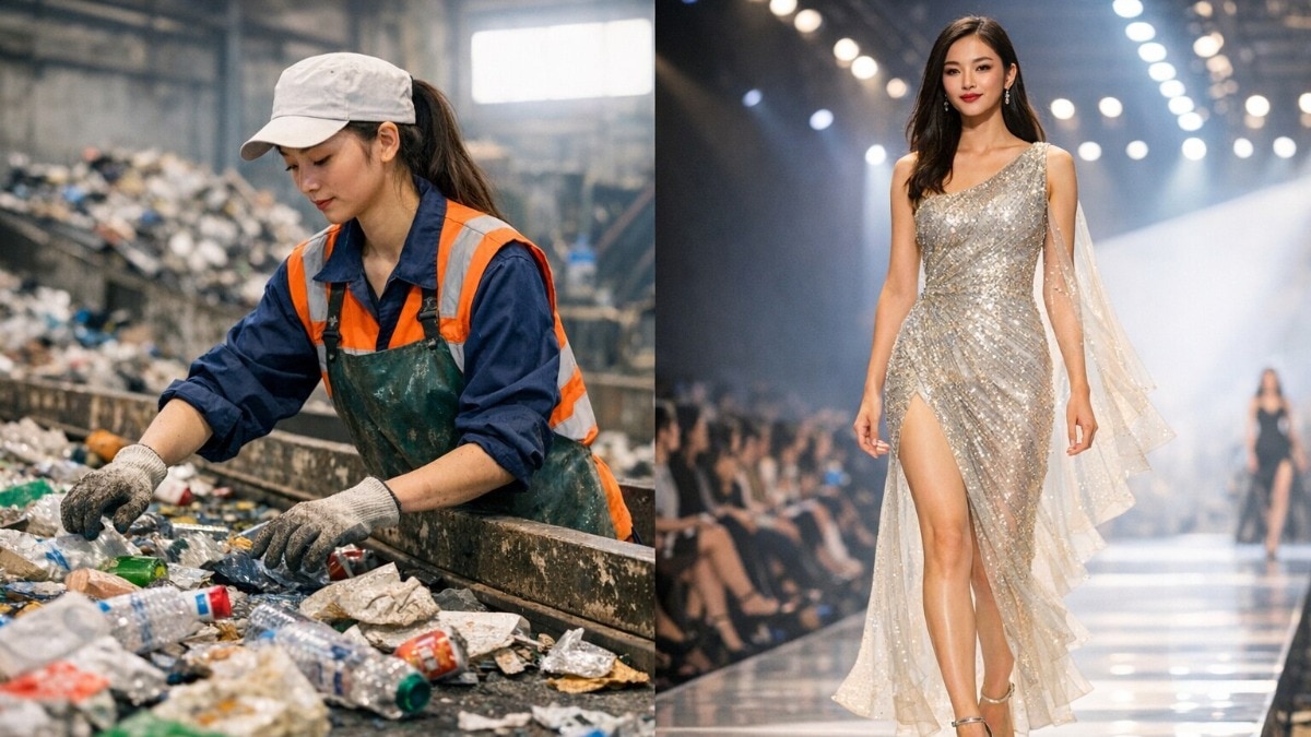 Chinese Waste Sorter Becomes Fashion Model While Keeping Original Job