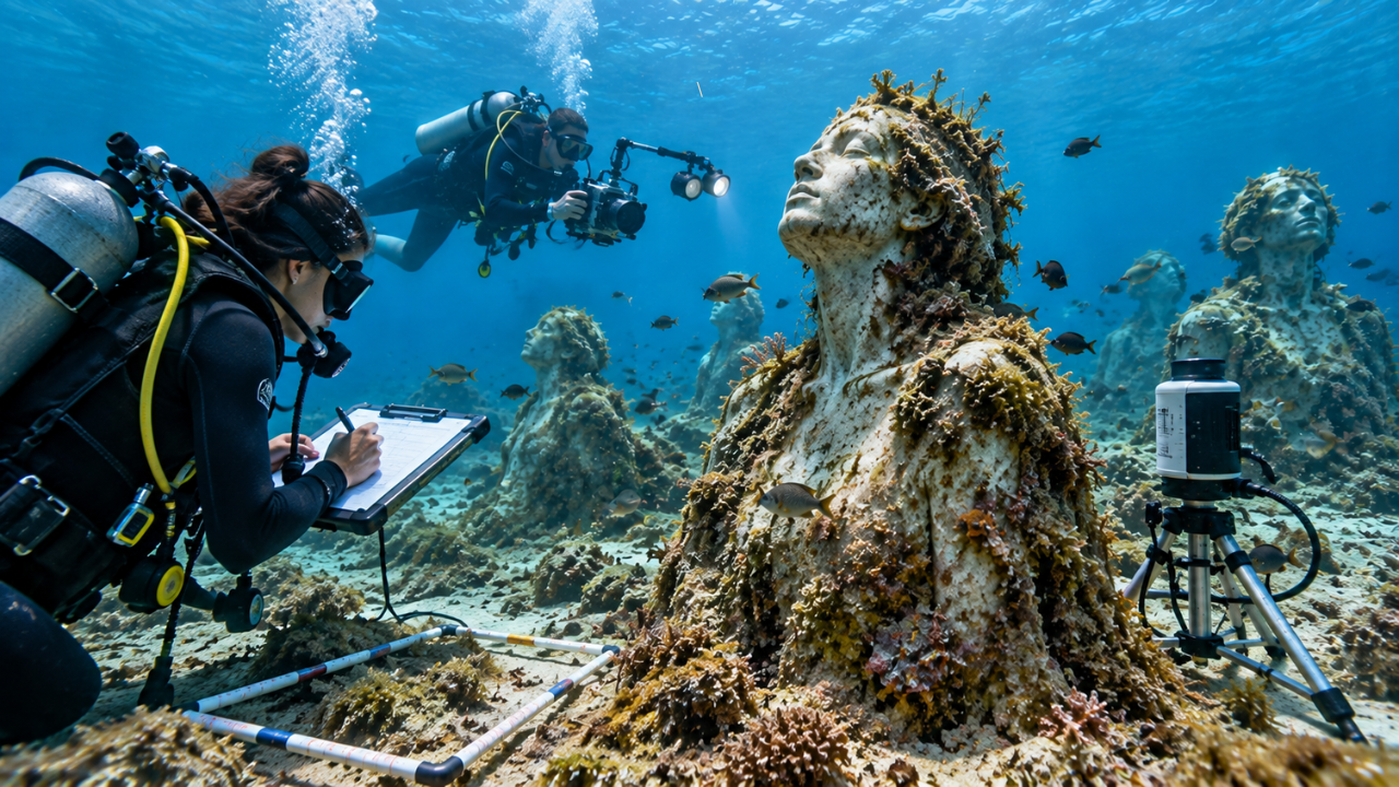 Italy's Sunken Marble Sculptures Evolve Into Artificial Reef Ecosystems