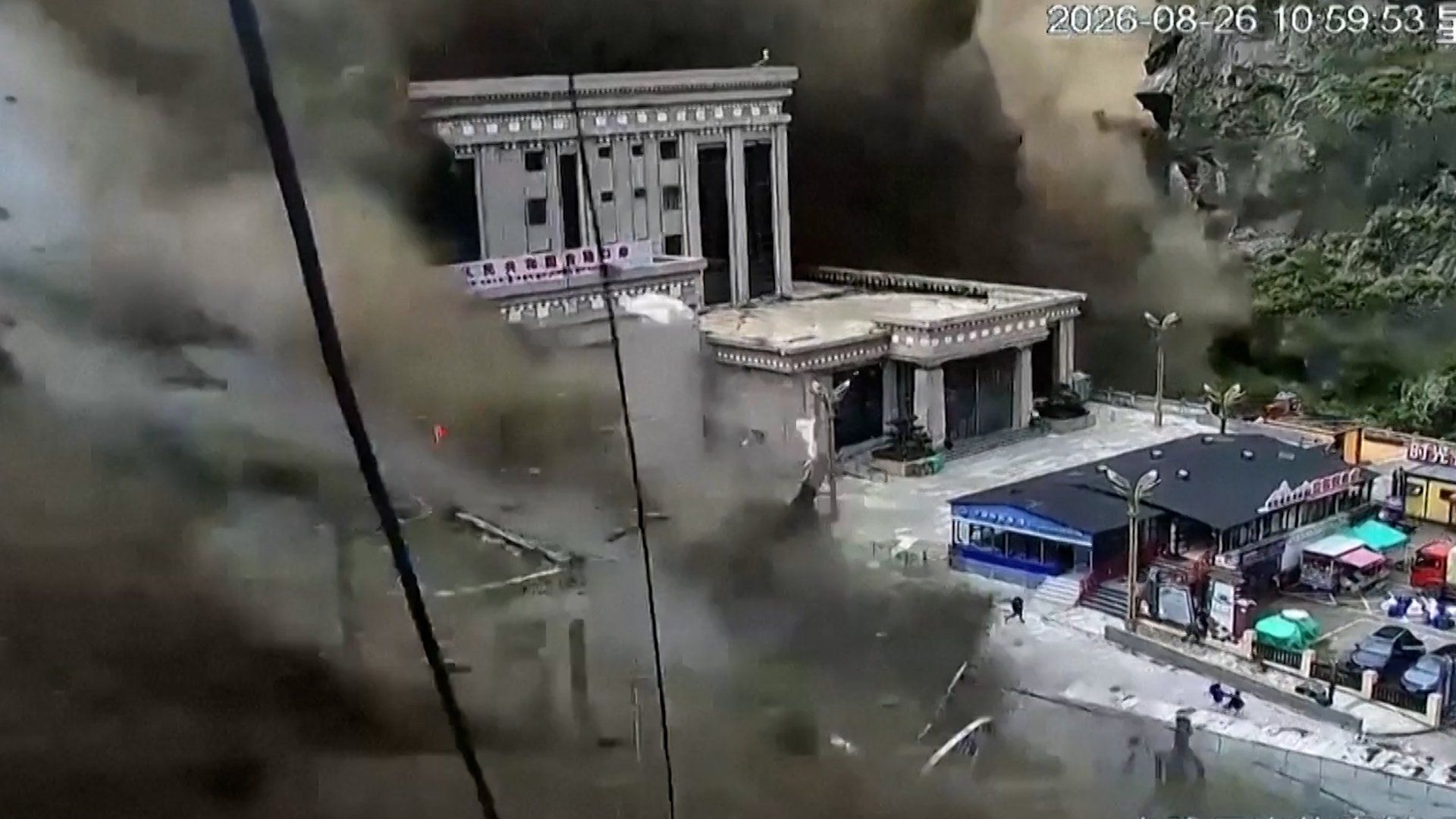 Massive mudslide engulfs Nepal-China border crossing as footage captures chaos