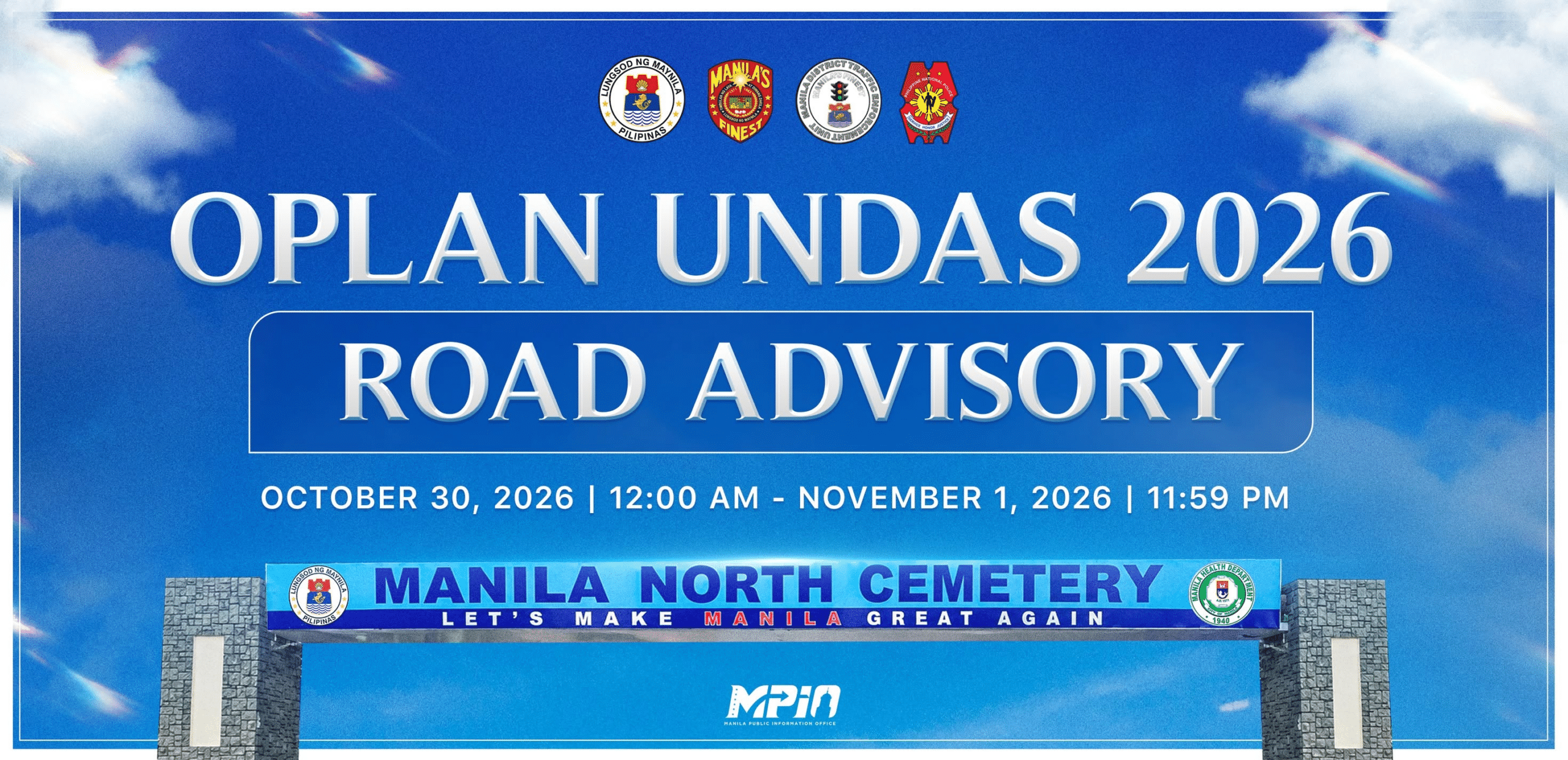Mga Saradong Kalsada sa Palarasan ng Manila North Cemetery Bago Araw ng mga Kaluluwa