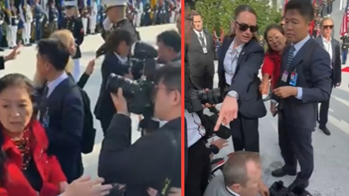 Tensions flare between Chinese media and US Secret Service at White House