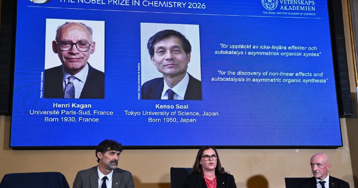 Kagan dan Soai Meraih Hadiah Nobel Kimia 2026 untuk Penciptaan Cermin Molekul