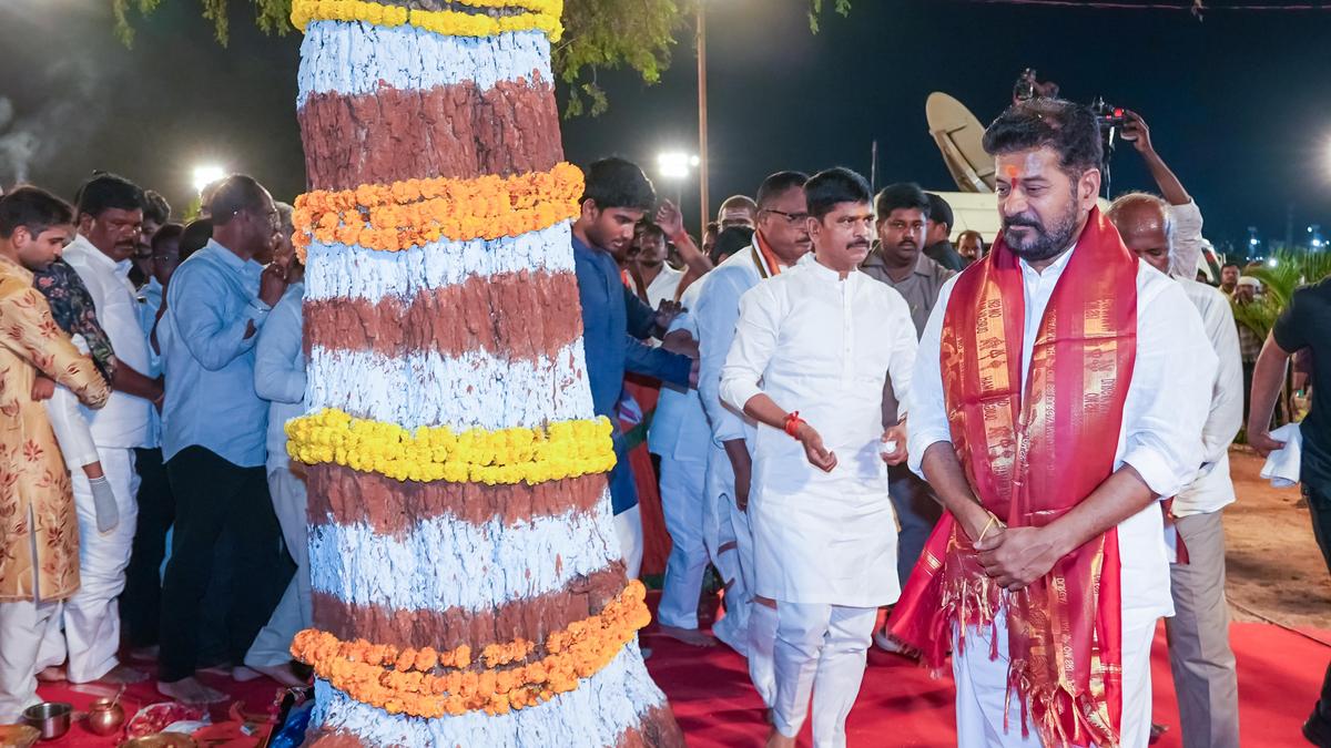 Telangana CM Revanth Reddy celebrates Dasara festival with family