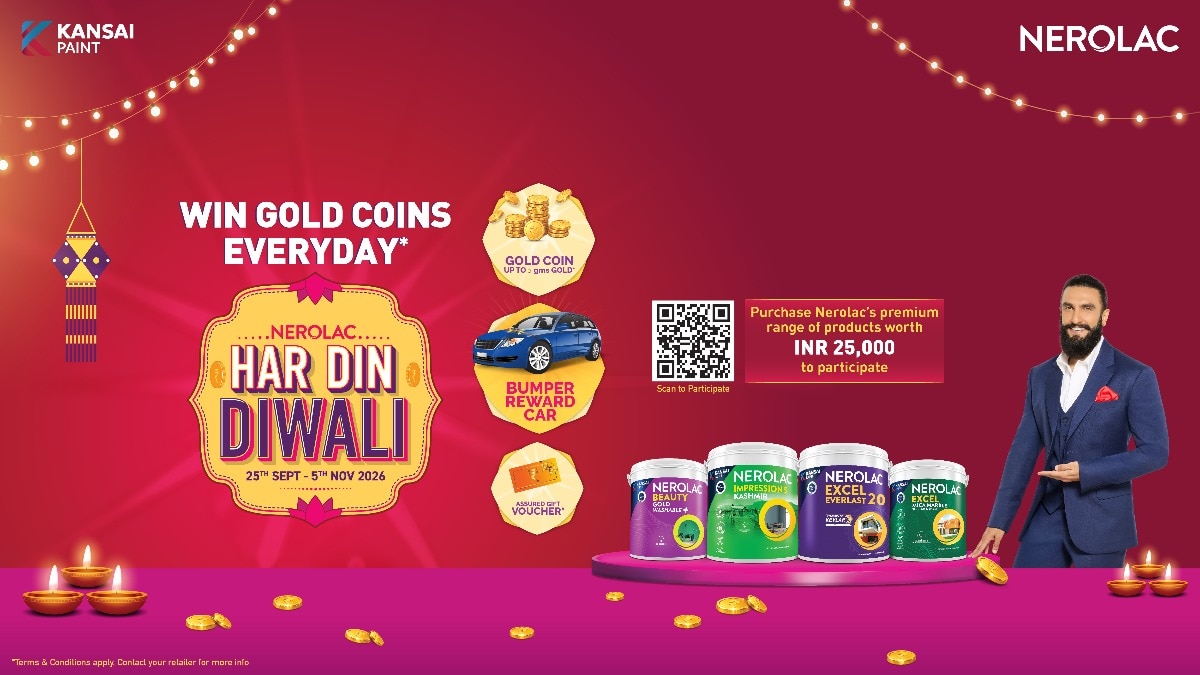 Kansai Nerolac launches daily gold coin giveaway for Diwali season