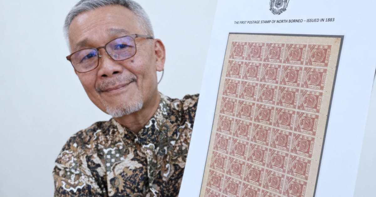Stamp collector preserves North Borneo's postal heritage through decades of research