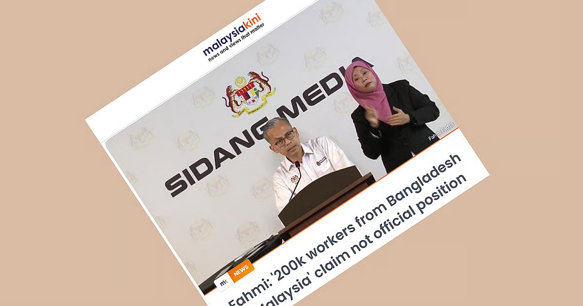 Malaysia clarifies minister's remarks don't reflect official stance on workers