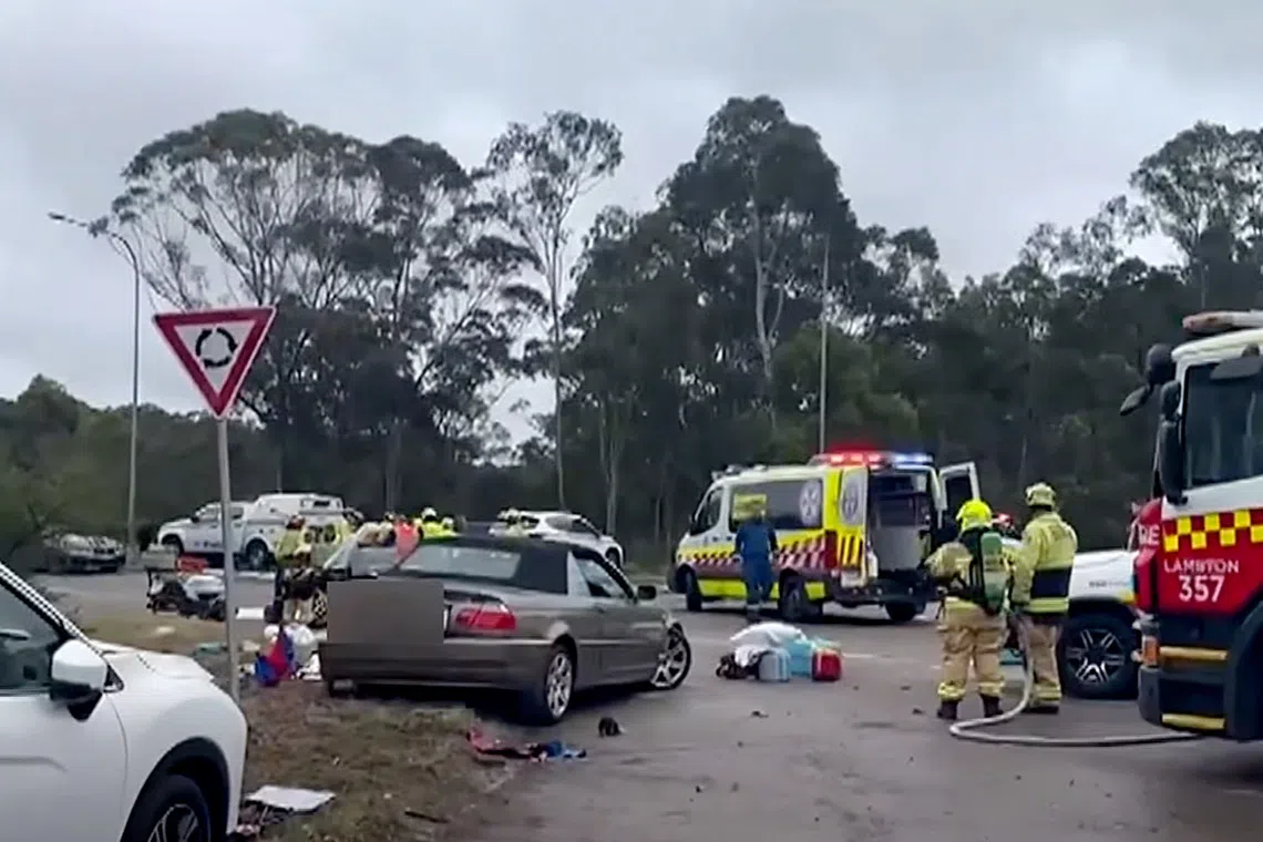 Multiple people hurt after vehicle ploughs into crowd near Sydney