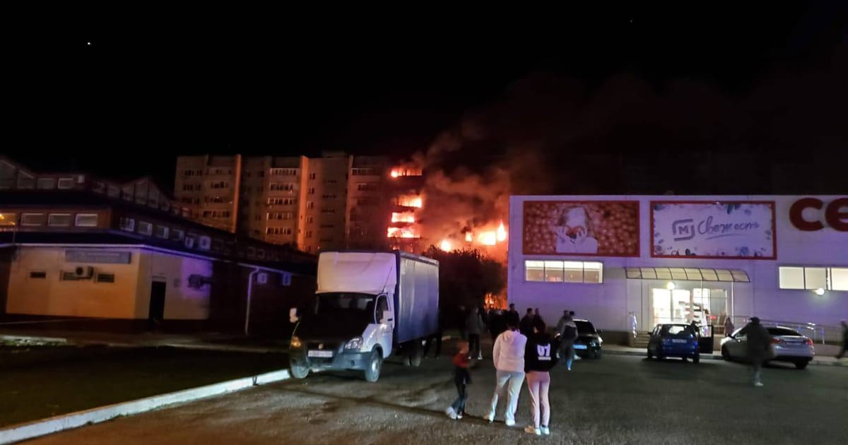 Drone strike on Russian logistics hub kills two children