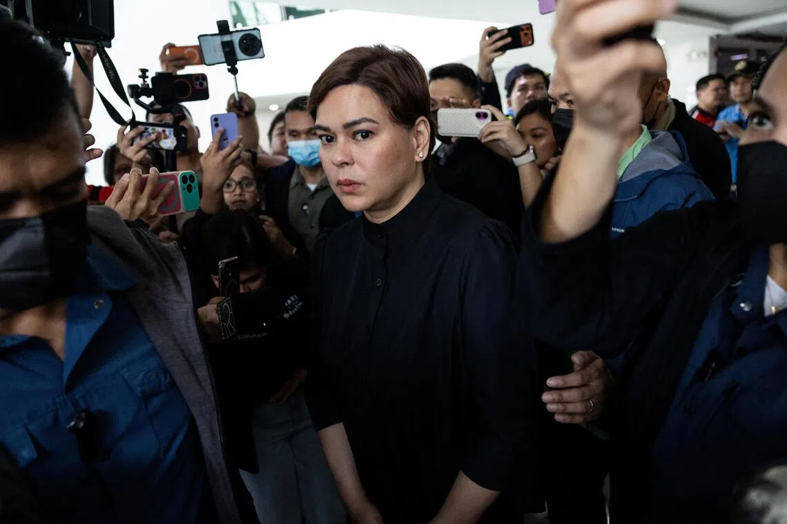Philippine Vice-President Sara Duterte posts bail amid death threat charges