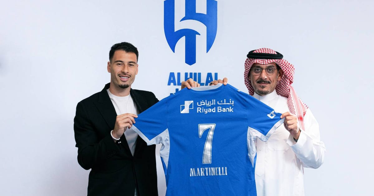 Martinelli berpindah ke Al-Hilal dari Arsenal dengan nilai £60 juta