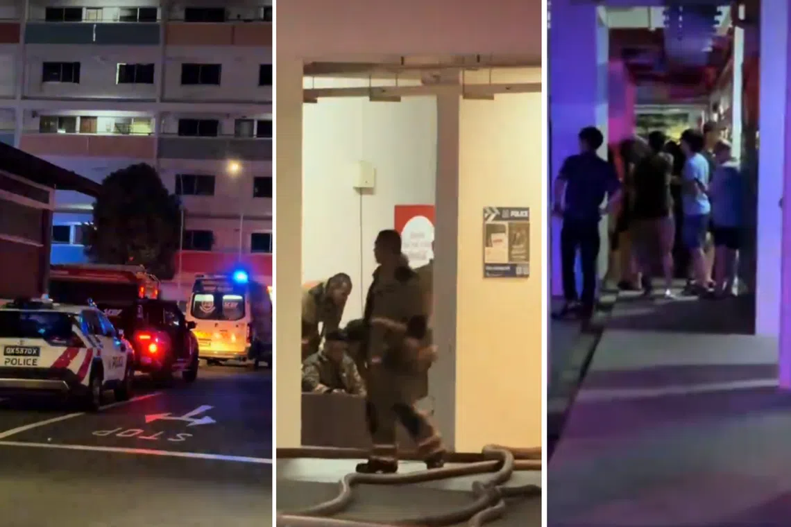 Fire at Choa Chu Kang flat displaces 200 residents, two hospitalised