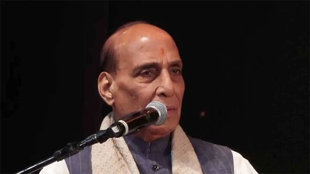 India's Defence Minister Rajnath Singh arrives in Sri Lanka
