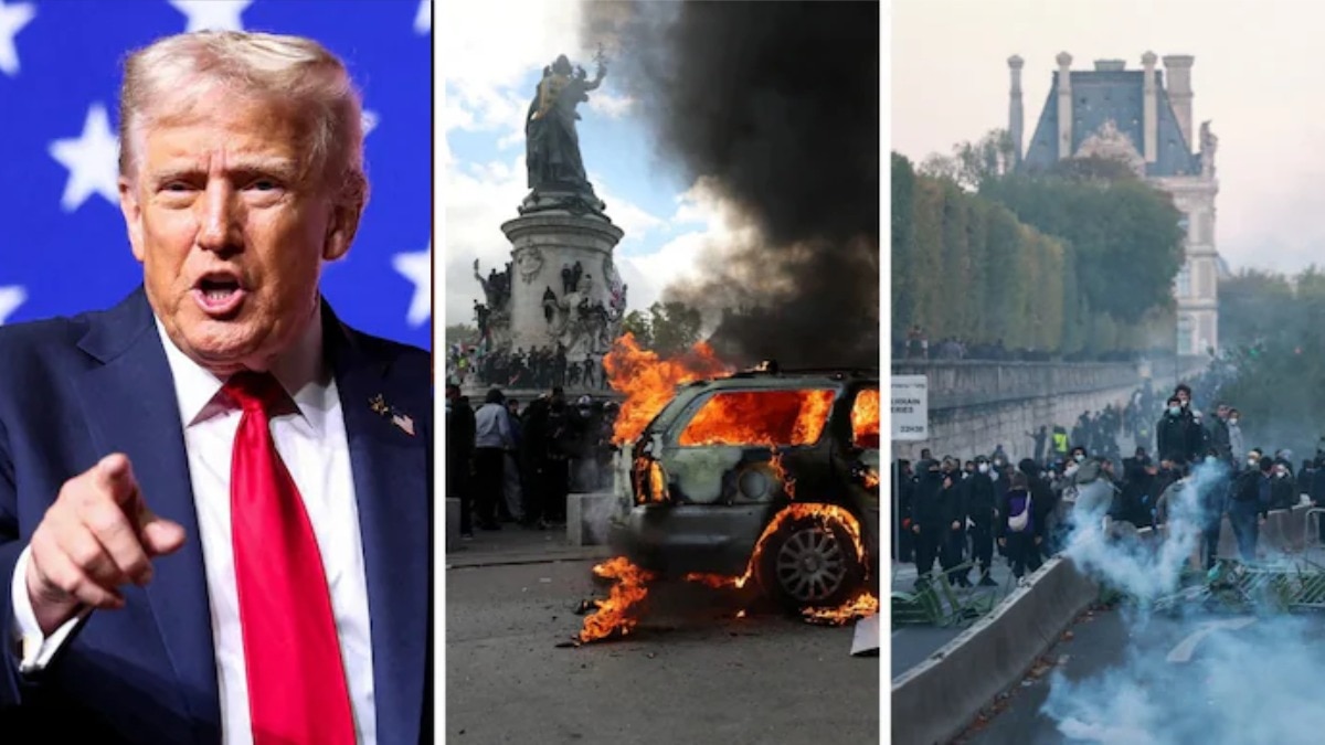 Trump links France unrest to immigration, calls for border controls