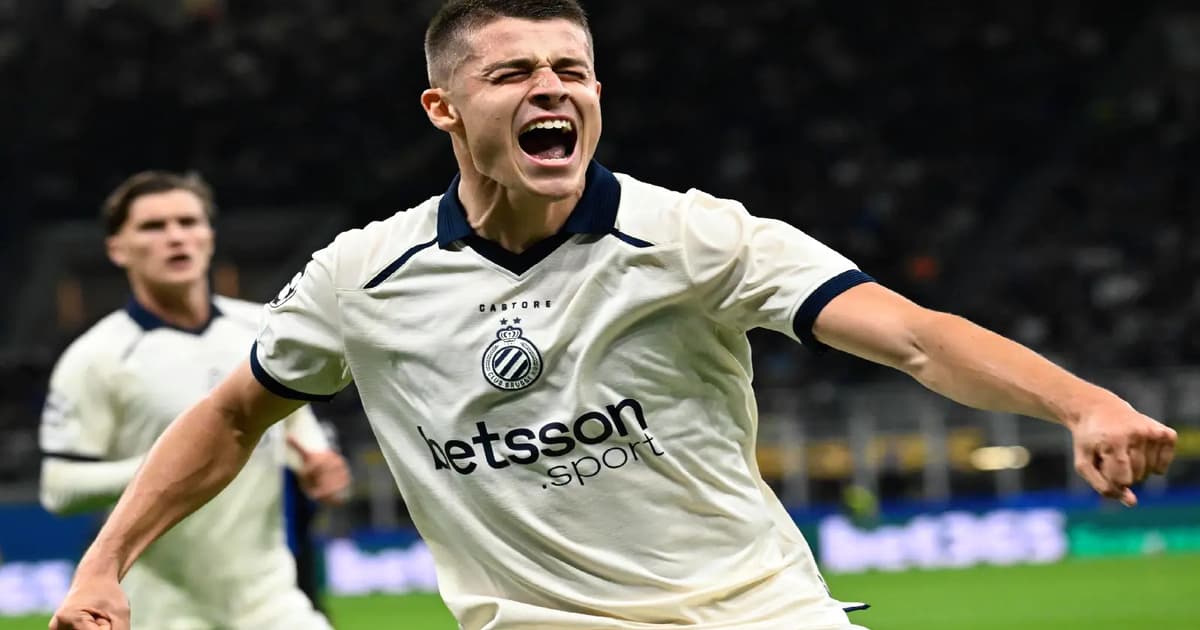 Tresoldi Tiga Gol Bawa Brugge Kalahkan Inter Milan