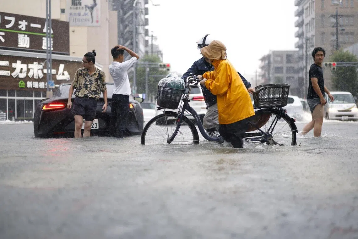 Heavy rains swamp Nagoya; Asian Games venues report water damage