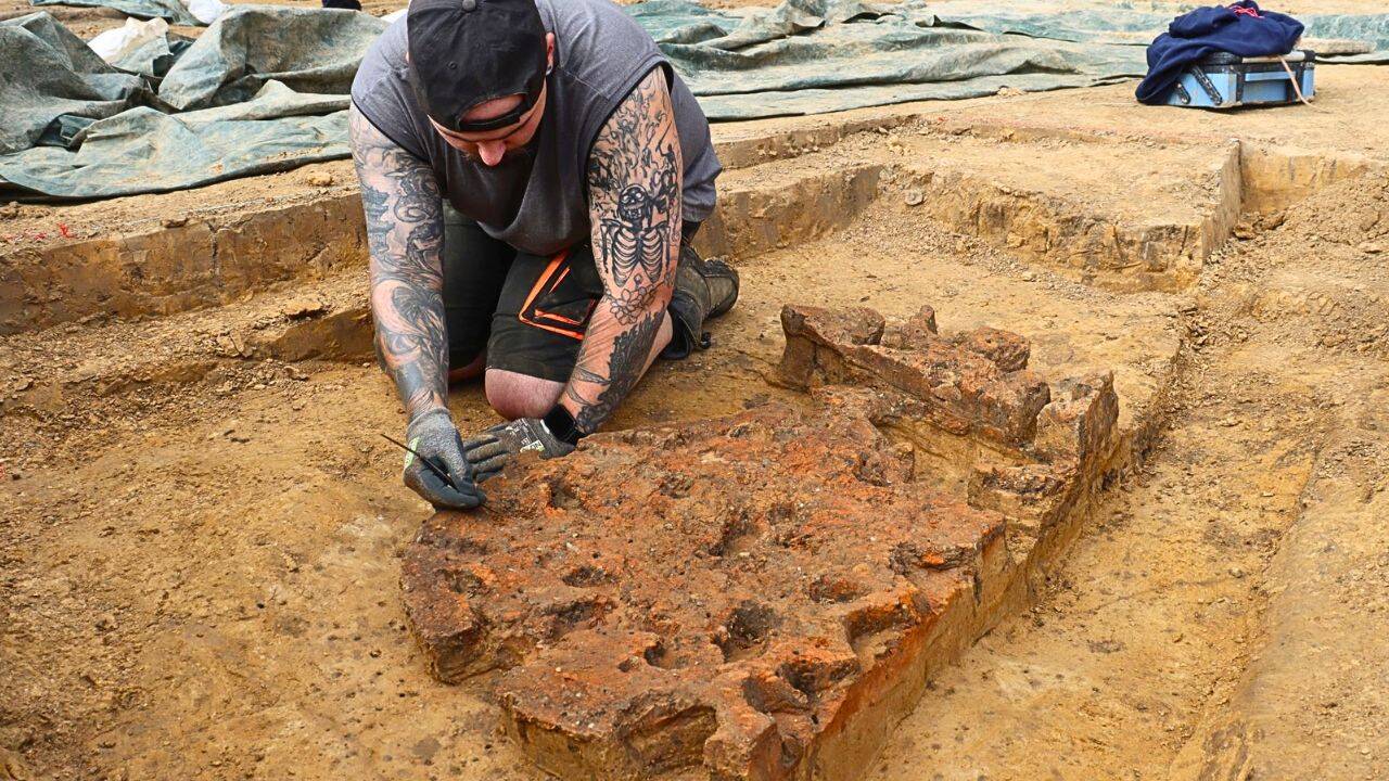 German archaeologists unearth rare Roman-era metalworking workshop