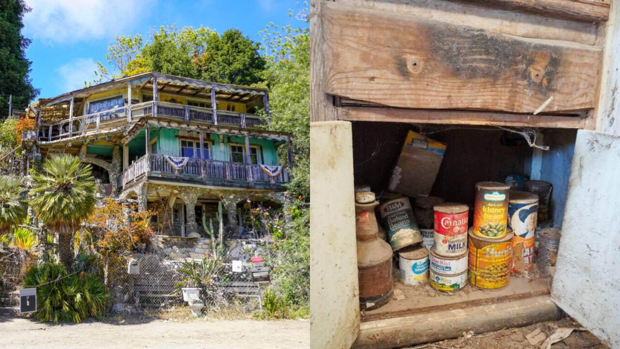 American garbage collector builds hillside home from recycled waste