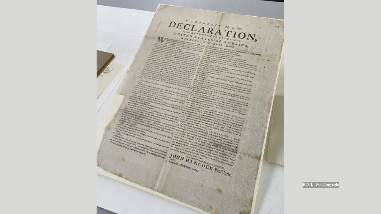 Volunteer unearths rare 1776 US Declaration of Independence copy in Royal Navy archives
