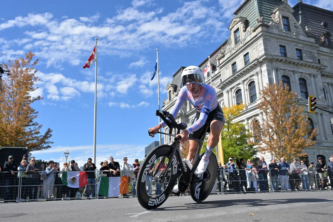 American McNulty claims road world cycling title after 33-year drought