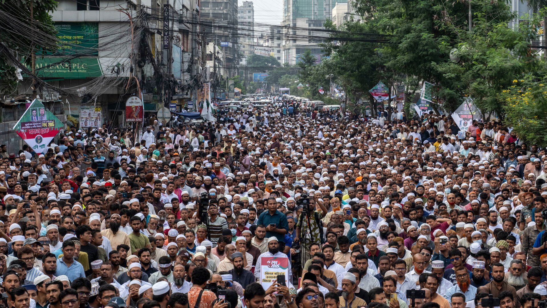 Bangladesh faces first major protests under new PM over cost crisis