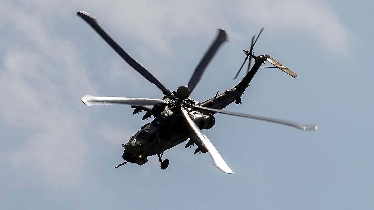Ukrainian drone strikes down Russian MI-28NM helicopter mid-air