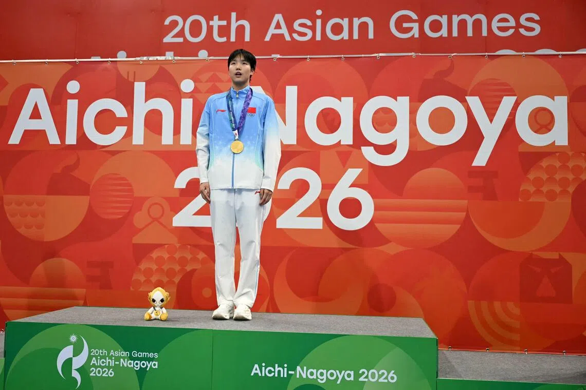 Chinese swimmer Yu Zidi completes hat-trick at regional Games