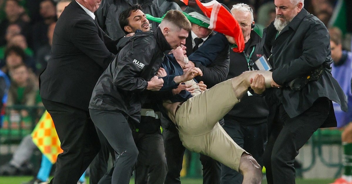 Ireland football match disrupted by pro-Palestine protesters